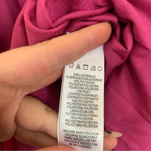 NWT New Dress the Population Odette Maxi Halter Neck Layered Dress in Hibiscus - Picture 5 of 5